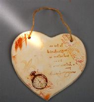 Bisque Heart plaque